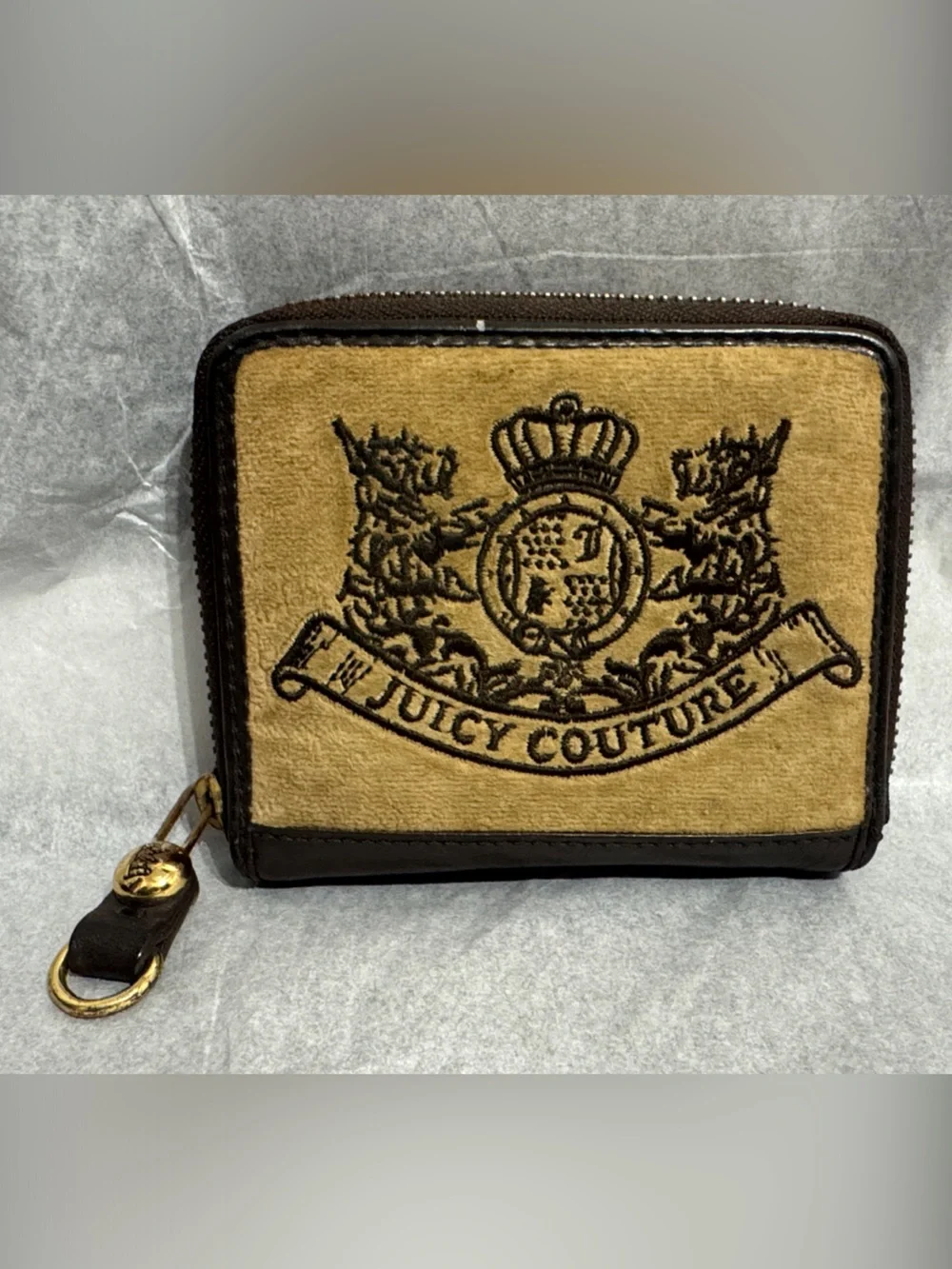 Juicy Couture Y2K Velour Zip Around Wallet